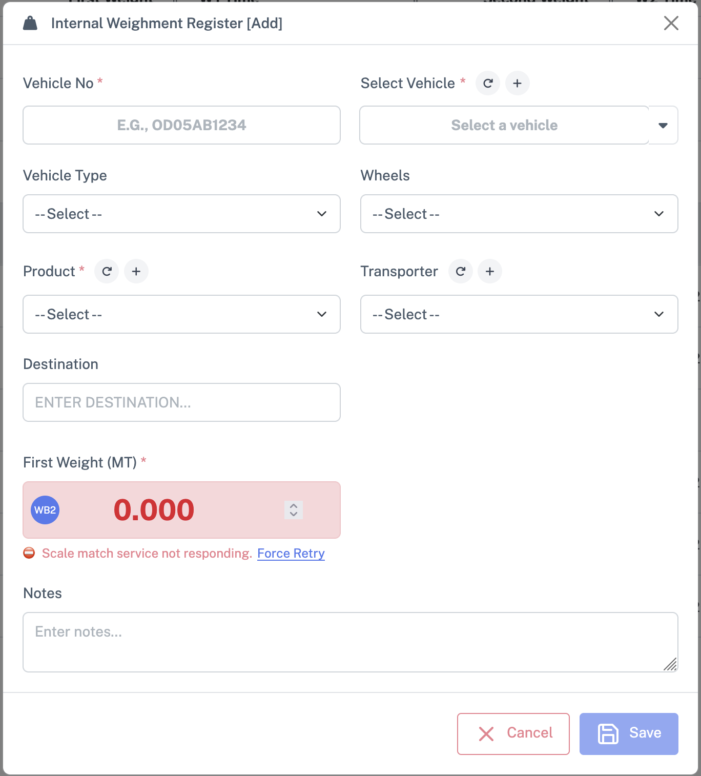 Common Weight Screen 3